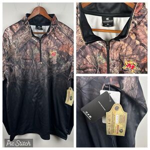 NWT Men's Colosseum Maryland Terrapins Mossy Oak 1/4 Zip Pullover Hoodie Size XL